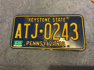Pennsylvania License Plate 2001 Keystone State ATJ-0243 - Picture 1 of 1