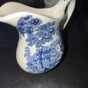 ARTHUR WILKINSON ROYAL STAFFORDSHIRE TONQUIN BLUE MINI CREAMER 1930S EUC - Picture 1 of 6