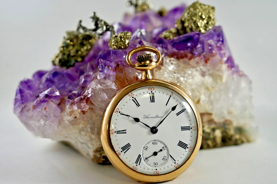 Reloj Bolsillo Hamilton 1919 Triple Firmado Grado 974 Modelo 2 17J 16S 25 Años GF Funciona Foto 1 de 4