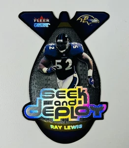 Ray Lewis 2001 Fleer Genuine Seek and Deploy Die-Cut Insert Baltimore Ravens 💥 - Picture 1 of 2