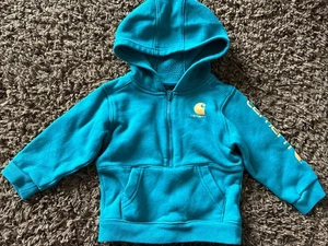 Carhartt Toddler 18 Mth, 1/4 Zip Hoodie Boys Girls Durable Pullover Sweatshirt - Picture 1 of 3