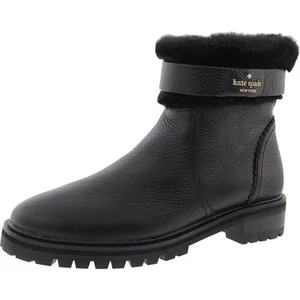 Kate Spade New York Womens BAILEE Black Shearling Boots 6 Medium (B,M) BHFO 2732 - Picture 1 of 3