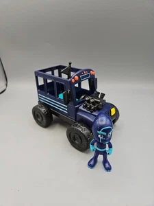PJ Masks Night Ninja Battle Bus Action Figure Spingere Lungo Veicolo Just Play Giocattolo - Foto 1 di 7