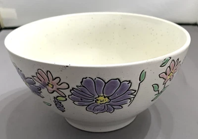 Cuenco de cerámica Spectrum Designz lavanda y flores surtidas jardín 6" Foto 1 de 4