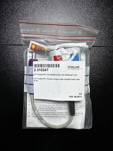 Schiller LP Y-cable P4 / Cardiac Output w/ molded Hard Case 2.310247 - Picture 1 of 2