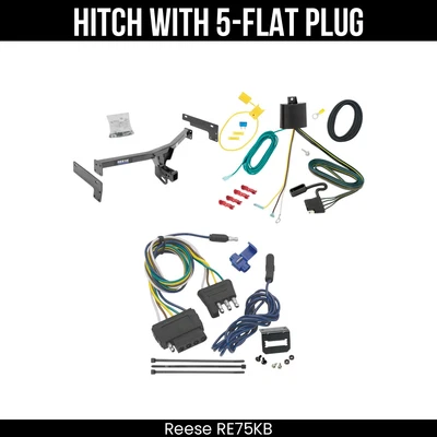 Enganche de remolque Reese + cableado de 5 vías para receptor de 2" clase 3 15-19 Lincoln MKC 44756 Foto 1 de 4
