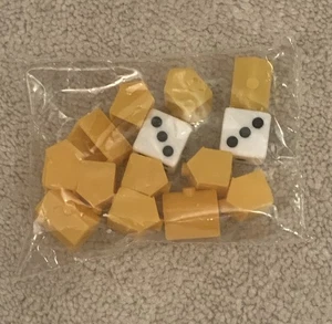 Yellowstone Monopoly Replacement Hotel Foreman Pieces & Dice ONLY *New, Sealed* - Picture 1 of 2