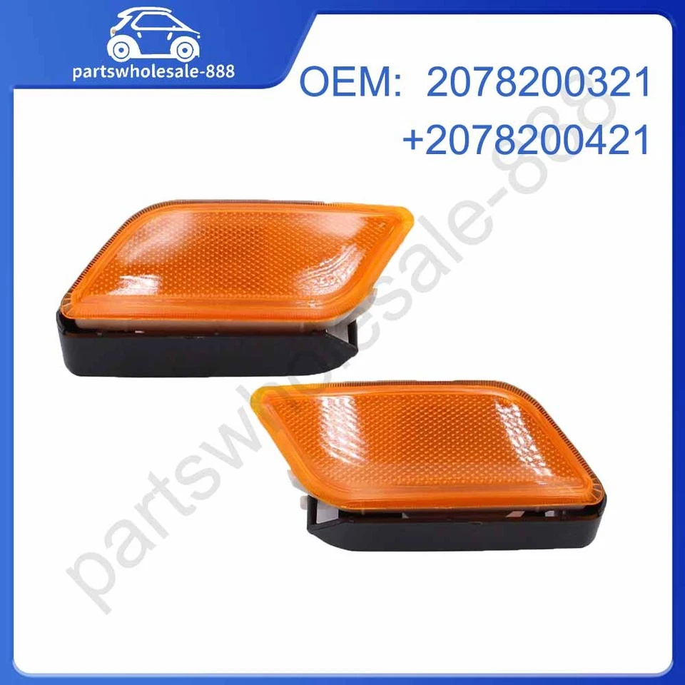 Left & Right Front Bumper Side Marker Lights For 10-13 Mercedes-Benz E350 3.5L - Image 1 of 4