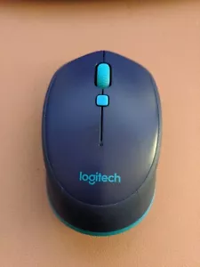 Logitech Wireless Optical Mouse M535 bluetooth blue/aqua M-R0053 FullyFunctional - Picture 1 of 3