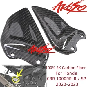 2020-2023 For Honda CBR 1000RR-R Carbon Fiber Heel Guard Footrest Plate Shield - Picture 1 of 11