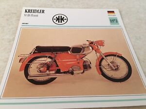 Carte moto Kreidler 50 RS Florett 1972 collection atlas motorcycle 50RS DE