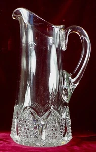 Button Arches Pitcher Duncan Miller 39 EAPG Clear Glass 1897 Antique - Picture 1 of 10