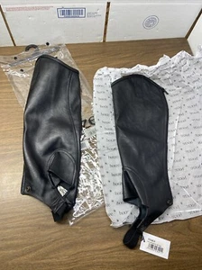 HORZE Desta Synthetic Half Chaps S Black Medium 37219-Bl-M - Picture 1 of 5