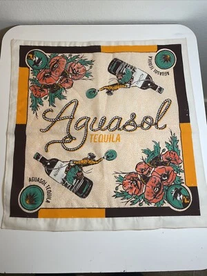 Bandana de Tequila Aguasol - Preciosa Temática Occidental Rodeo Naranja y Negro y Verde Foto 1 de 4