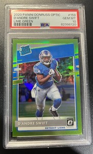 2020 Donruss Optic Rated Rookie Lime Green D'Andre Swift RC /35 PSA 10 PMJS