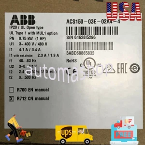 ABB Inverter ACS150-03E-02A4-4 NEW FREE Fast SHIPPING - Picture 1 of 1