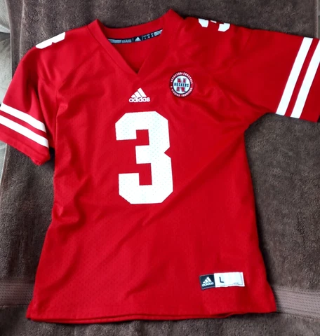 Nebraska Cornhuskers Football #3 Replica Adidas Jersey - Size L BG10 Nice Cover