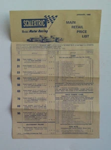SCALEXTRIC MODEL MOTOR RACING Main Retail PREISLISTE 1966 *SEHR GUTER ZUSTAND* VINTAGE ORIGINAL - Bild 1 von 13