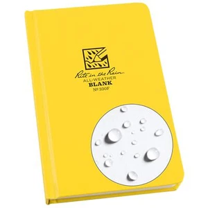 Rite in the Rain Weatherproof Hard Cover Notebook, 4 3/4 x 7 1/2, Yellow Cove... - Picture 1 of 7
