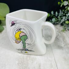 Vintage Golf Coffee Mug The Results of Over Swing Asymmetrical Golf Gifts Cup