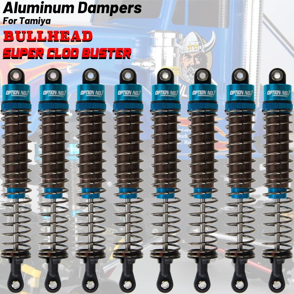 Amortiguador amortiguador de aceite de aluminio para piezas Tamiya Bullhead Super Clod Buster Foto 1 de 4