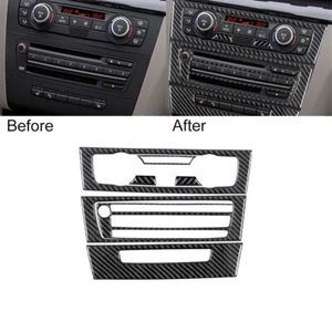 6pcs For BMW 128i 135i Carbon Fiber Center CD AC Console Interior Trim Set B - Picture 1 of 11