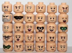 Lego 30 Flesh Head For Boy Man Female Girl Minifigure Star Wars Friends & More - Picture 1 of 2