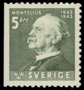 SWEDEN 347 (Mi320D) - Oscar Montelius "Archaeologist" Booklet Single (pb59489) - Picture 1 of 1