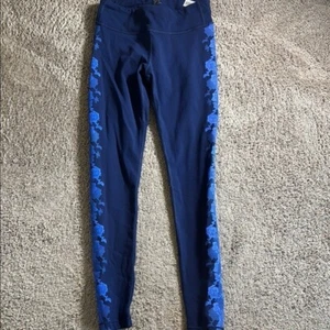 Athleta Girl Wish List Tight In Goodnight Nora Navy Blue Leggings 12 large - Picture 1 of 7