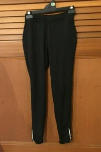 Target Size 10 black activewear exercise pants safety glow in dark ankle strips - Picture 1 of 12