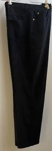 St John Sport schwarze Wildlederhose mit goldenem Logo Detail 5 Taschen Gr. 8 - Bild 1 von 3