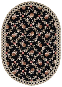 Safavieh Chelsea BLACK / IVORY 7'-6" X 9'-6" Oval Area Rug - HK164A-8OV - Picture 1 of 3