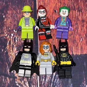 LEGO Batman Minifigures Lot Batman Joker Riddler Harley Quinn Batgirl Collector - Picture 1 of 6