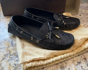 Authentische flache Damenhalbschuhe Gloria LV Logo. Damen Größe 36 - Bild 1 von 9