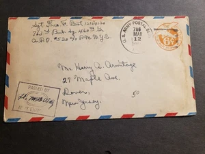 APO 520 FOGGIA, ITALY 1944 Censored WWII Army Cover 763 BOMB Sqdn 460 Gp APO 786 - Picture 1 of 2
