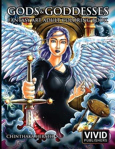 Götter & Göttinnen Fantasy Kunst Erwachsene Malbuch Chinthaka Herath einseitig - Bild 1 von 2