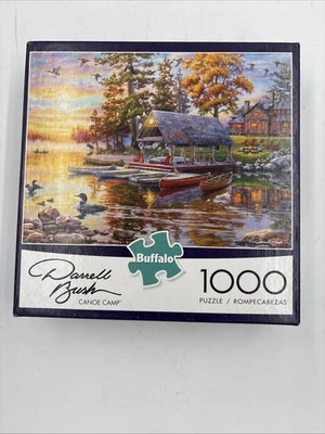 Rompecabezas Juegos Búfalo Darrell Bush Canoa Campamento Lago Puesta de Sol Paisaje 1000 91210 Foto 1 de 2