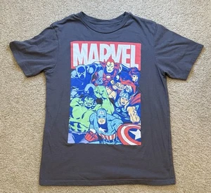 Marvel Avengers Tee Shirt Boys XXL 18 Grey Short Sleeve Hulk - Picture 1 of 3
