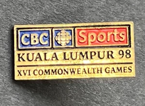 CBC SPORTS KUALA LUMPUR COMMONWEALTH GAMES Pin Badge TV Broadcaster Staff Badge - Picture 1 of 2