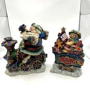 Vintage 90s Possible Dreams Crinkle Claus Train Set - Engine & Coal Car - In Orig Box - Bild 1 von 5