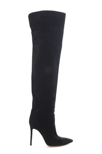 Gianvito Rossi Overknee Wildleder Stiefel / Schwarz / UVP: 1.690,00 £ - Bild 1 von 6