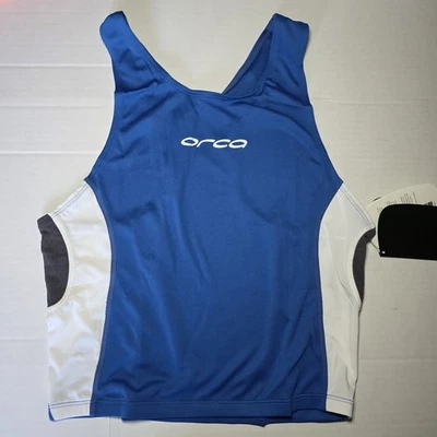 Camiseta de triatlón Orca para hombre - MEDIANA - azul/blanco - NUEVA con etiquetas Foto 1 de 4