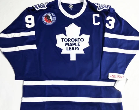 NWT-L DOUG GILMOUR TORONTO MAPLE LEAFS W/ HALL OF FAME PATCH LICENSED CCM JERSEY Cover