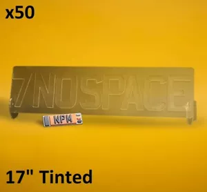 50 17" 430mm 7 Digit Tint Short Number Plate WET Acrylic Plastic Material TINTED - Picture 1 of 12