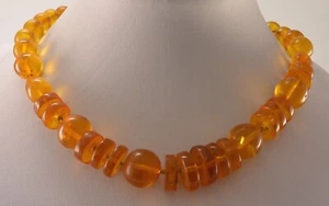 Cadena de ámbar vintage con cierre giratorio - Imagen 1 de 9