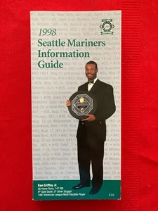 1998 MLB Seattle Mariners media guide / Griffey Jr. / Martinez / Rodriguez - Picture 1 of 1