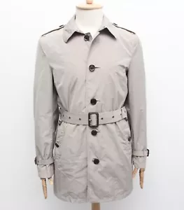 Men's BURBERRY BRIT Belted Trench Coat Nova Check Lined Size M - Picture 1 of 14