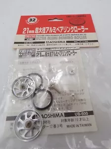 Aoshima 1/32 Mini 4WD Upgrade Part 32 Silver Ultra Alumi 21MM Roller Set Tamiya - Picture 1 of 3