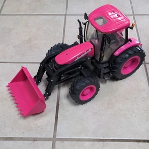 ERTL Britains CASE IH Pink Tractor w/ Loader Big Farm Toy Lights & Sounds Tomy - Picture 1 of 12