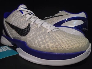 NIKE ZOOM KOBE VI 6 INLINE WHITE BLACK GREY CONCORD PURPLE GRINCH 429659-100 14 - Picture 1 of 14